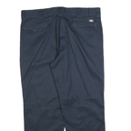 DICKIES Mens Navy Blue Regular Fit Straight Leg Trousers W40 L30 Workwear