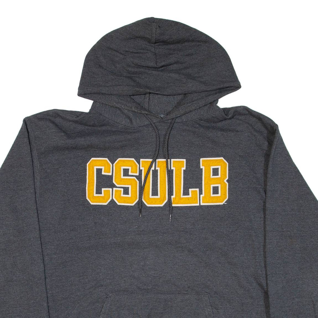 CHAMPION CSULB Mens Grey Hoodie USA L