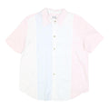 ESCADA SPORT Womens Pink & White Cotton Blend Shirt L Classic Button Front