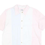 ESCADA SPORT Womens Pink & White Cotton Blend Shirt L Classic Button Front