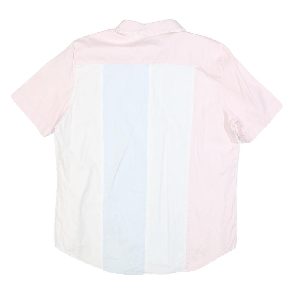 ESCADA SPORT Womens Pink & White Cotton Blend Shirt L Classic Button Front