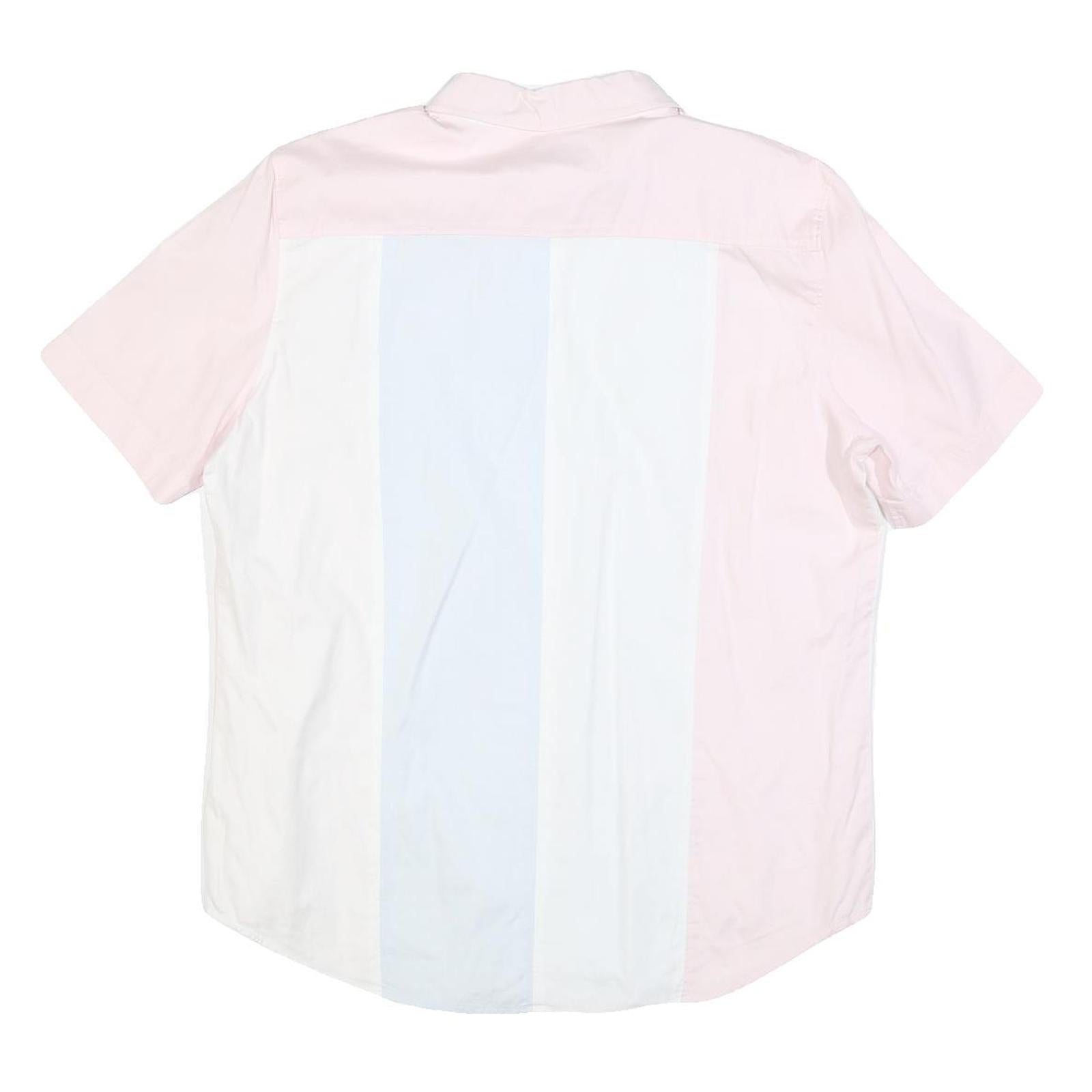 ESCADA SPORT Womens Pink & White Cotton Blend Shirt L Classic Button Front