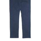 TOMMY HILFIGER Mens Cotton Navy Slim Straight Trousers W29 L30 Casual Zip