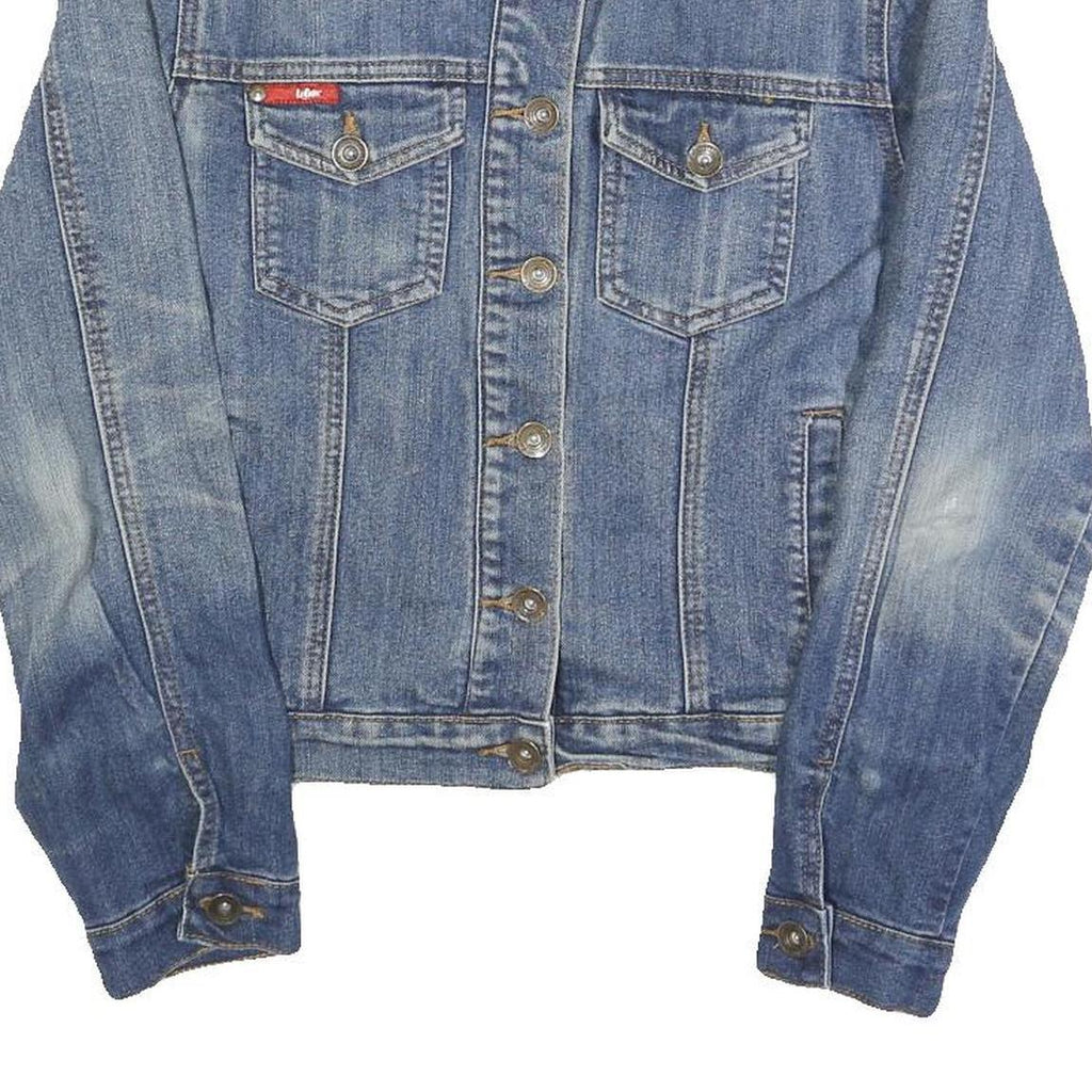 LEE COOPER Womens Blue Cotton Denim Button Jacket S Classic Casual Outerwear