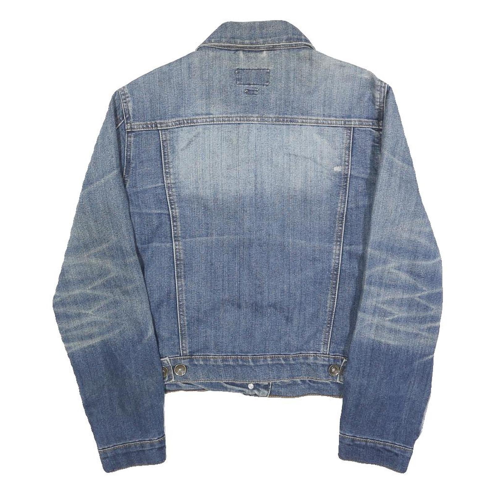 LEE COOPER Womens Blue Cotton Denim Button Jacket S Classic Casual Outerwear