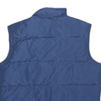 BIG STAN Mens Blue Nylon Quilted Jacket L Sleeveless Zip Pocket Outdoor