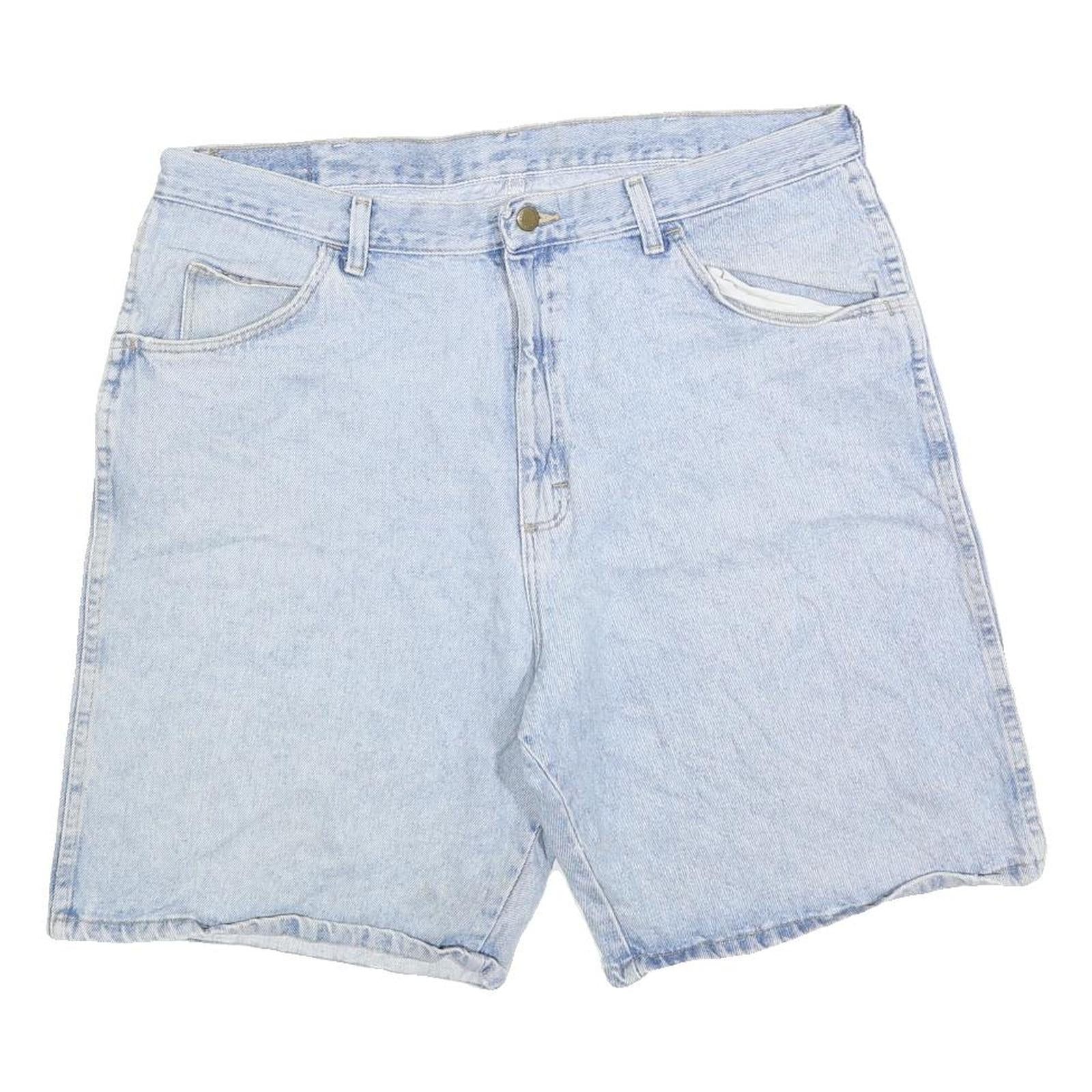WRANGLER Mens Shorts Blue Denim Casual L W36 Classic Fit Summer Style