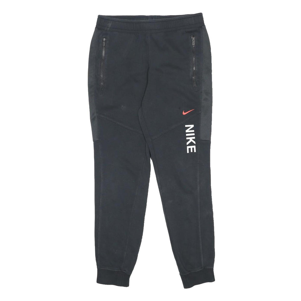 NIKE Mens Joggers Black S W28 L28 Cotton Blend Slim Tapered Sports Casual