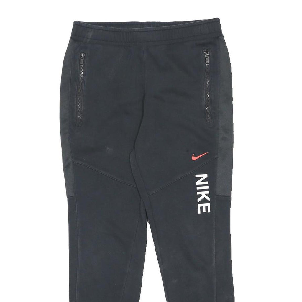 NIKE Mens Joggers Black S W28 L28 Cotton Blend Slim Tapered Sports Casual