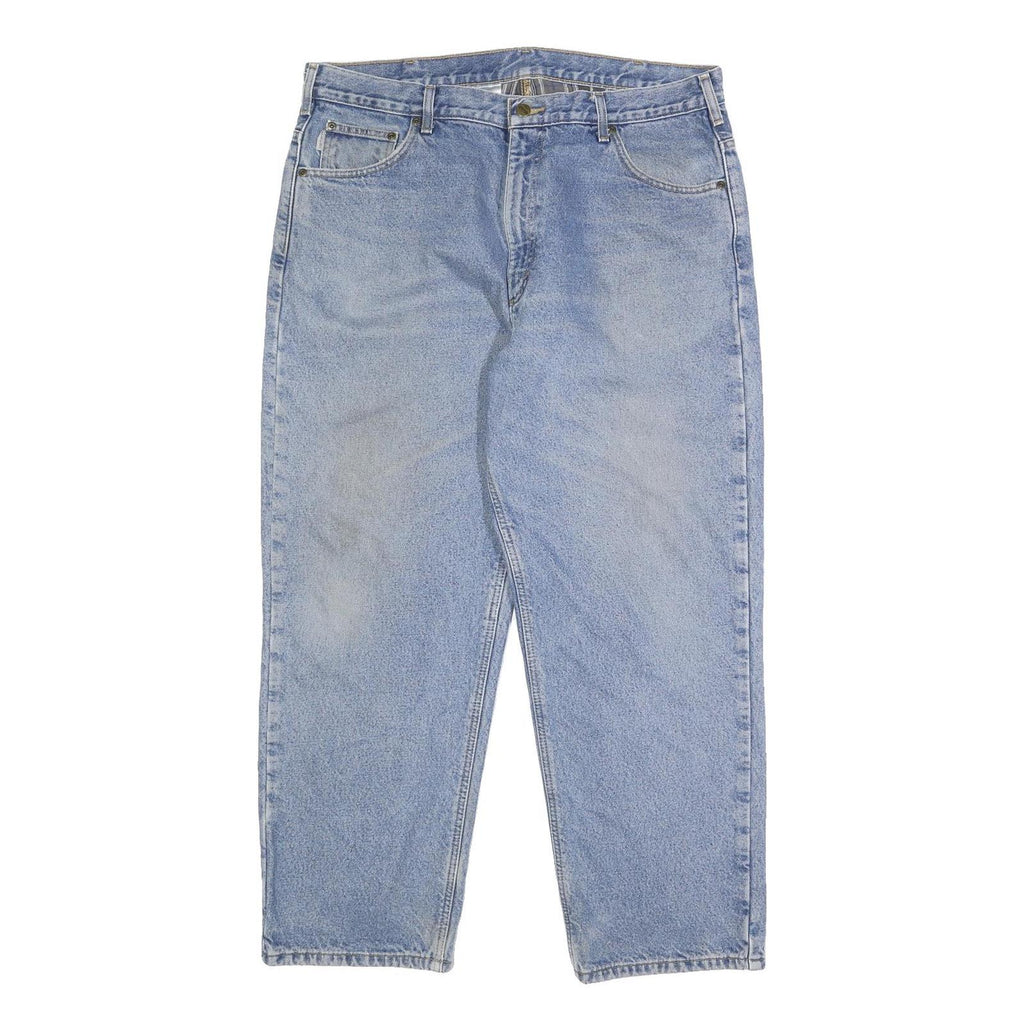 CARHARTT Mens Blue Relaxed Straight Denim Medium Cotton W40 L30 Workwear Casual
