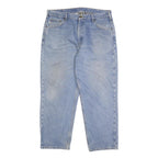 CARHARTT Mens Blue Relaxed Straight Denim Medium Cotton W40 L30 Workwear Casual