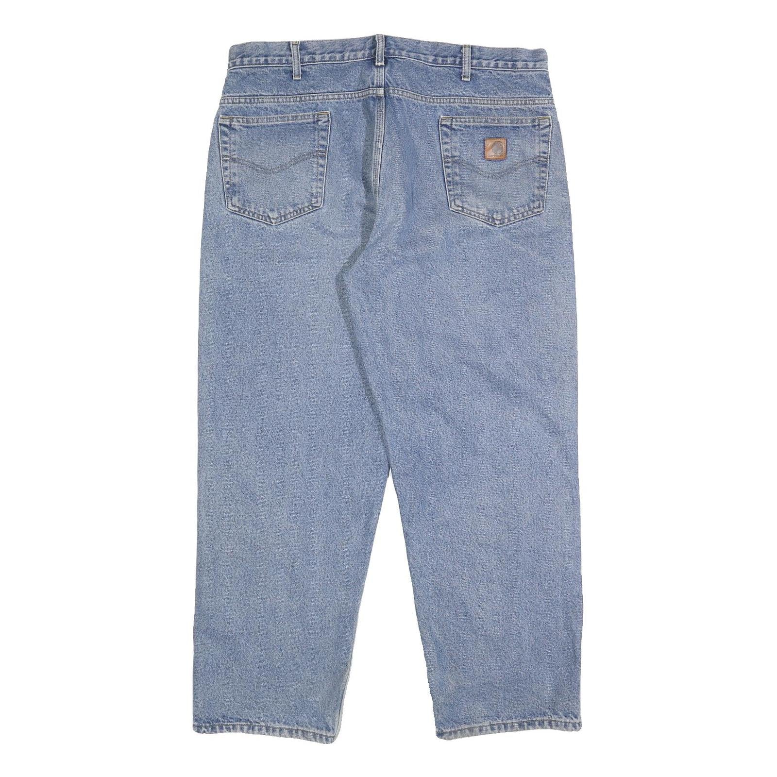 CARHARTT Mens Blue Relaxed Straight Denim Medium Cotton W40 L30 Workwear Casual