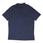 TOMMY HILFIGER Mens Navy Blue Polo Shirt XL Cotton Blend Short Sleeve Classic