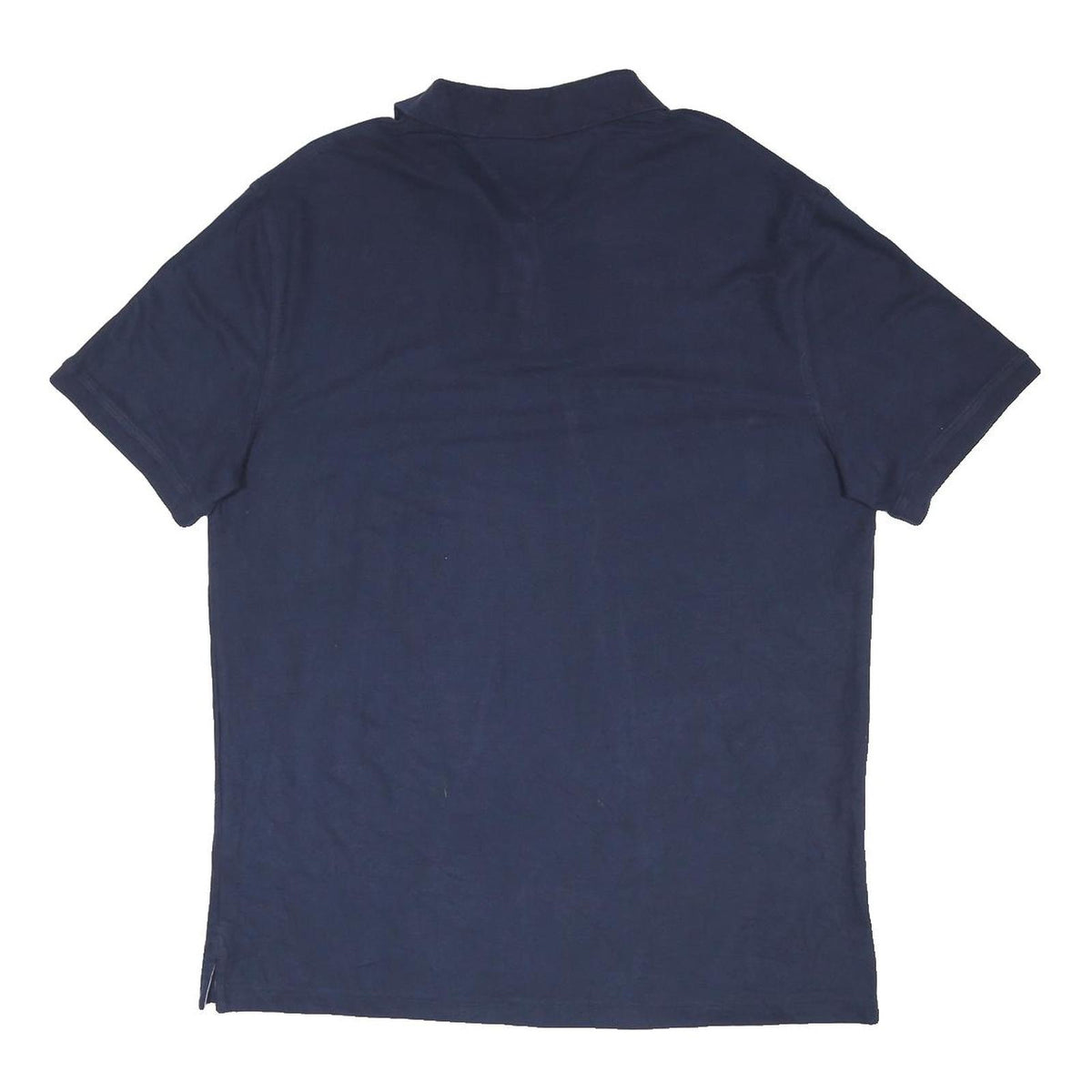 TOMMY HILFIGER Mens Navy Blue Polo Shirt XL Cotton Blend Short Sleeve Classic