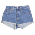LEVI'S Womens Denim Blue Cut-Off Shorts XS W26 Classic Fit Casual Summer