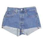 LEVI'S Womens Denim Blue Cut-Off Shorts XS W26 Classic Fit Casual Summer
