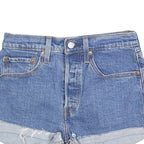 LEVI'S Womens Denim Blue Cut-Off Shorts XS W26 Classic Fit Casual Summer