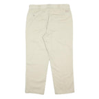 DICKIES Mens Cotton Blend Beige Regular Fit Straight Leg Trousers W36 L27