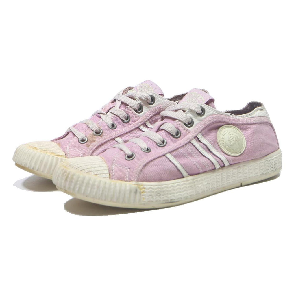 DIESEL Canvas Womens Low Top Trainers Pink UK 6 Casual Lightweight Canvas Shoes
