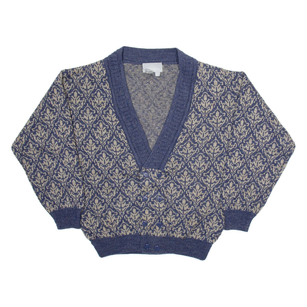 PROGRESSIVE APPAREL CLOTHING COMPANY Mens Patterned Cardigan Grey L
