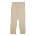 CARHARTT Mens Slim Beige Cotton Blend Zip Trousers W32 L32 Casual Workwear