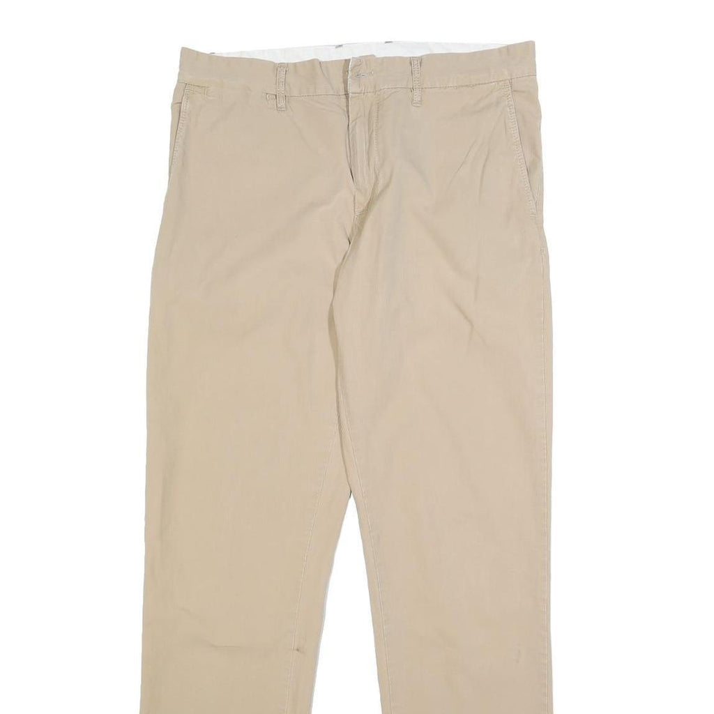 CARHARTT Mens Slim Beige Cotton Blend Zip Trousers W32 L32 Casual Workwear