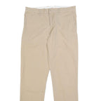 CARHARTT Mens Slim Beige Cotton Blend Zip Trousers W32 L32 Casual Workwear