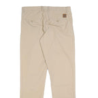 CARHARTT Mens Slim Beige Cotton Blend Zip Trousers W32 L32 Casual Workwear