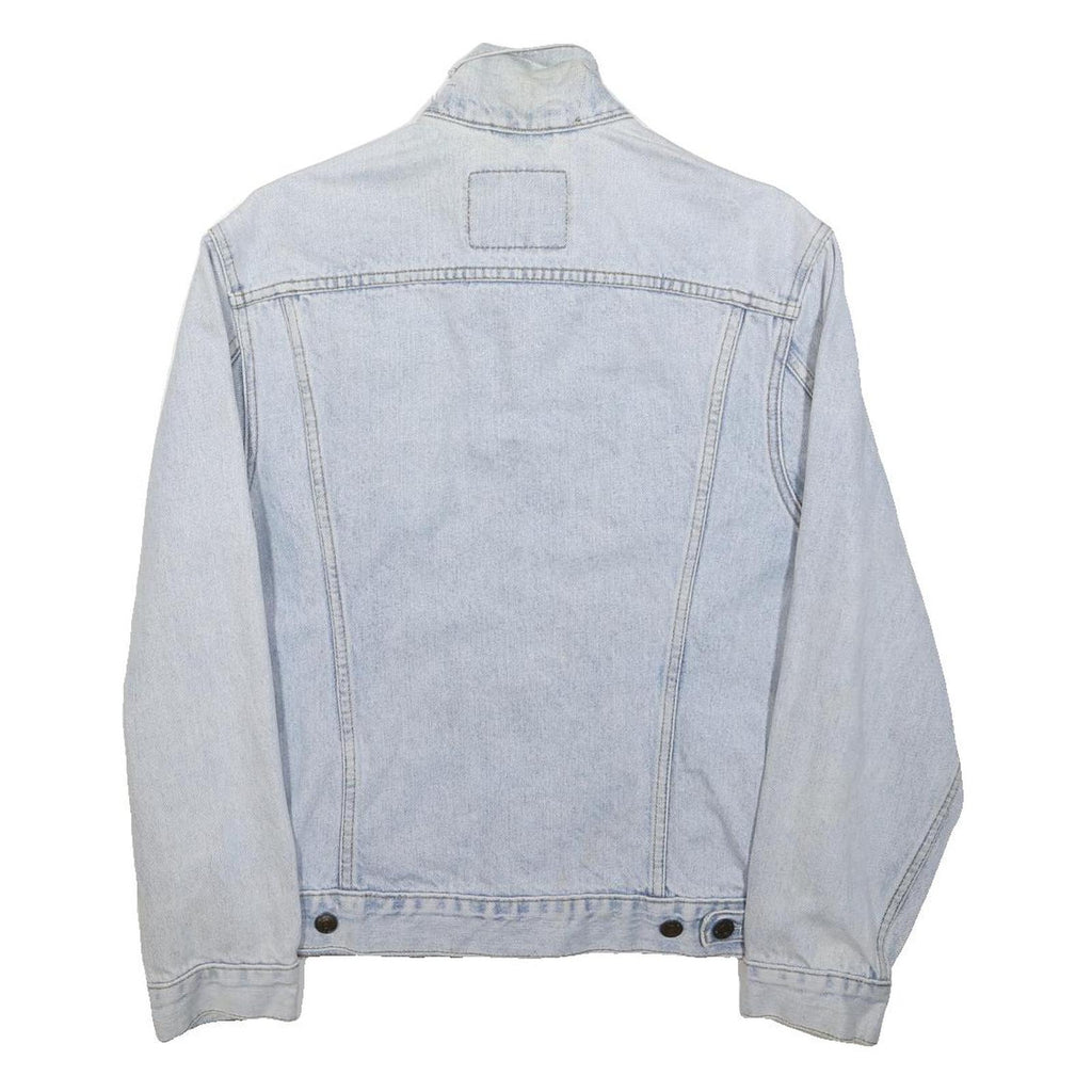 LEVI'S Mens Blue Denim Jacket S Button Front Plain Long Sleeve Classic Casual