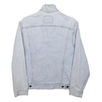 LEVI'S Mens Blue Denim Jacket S Button Front Plain Long Sleeve Classic Casual