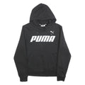 PUMA Boys Black Hoodie L Cotton Pullover Hooded Sweatshirt