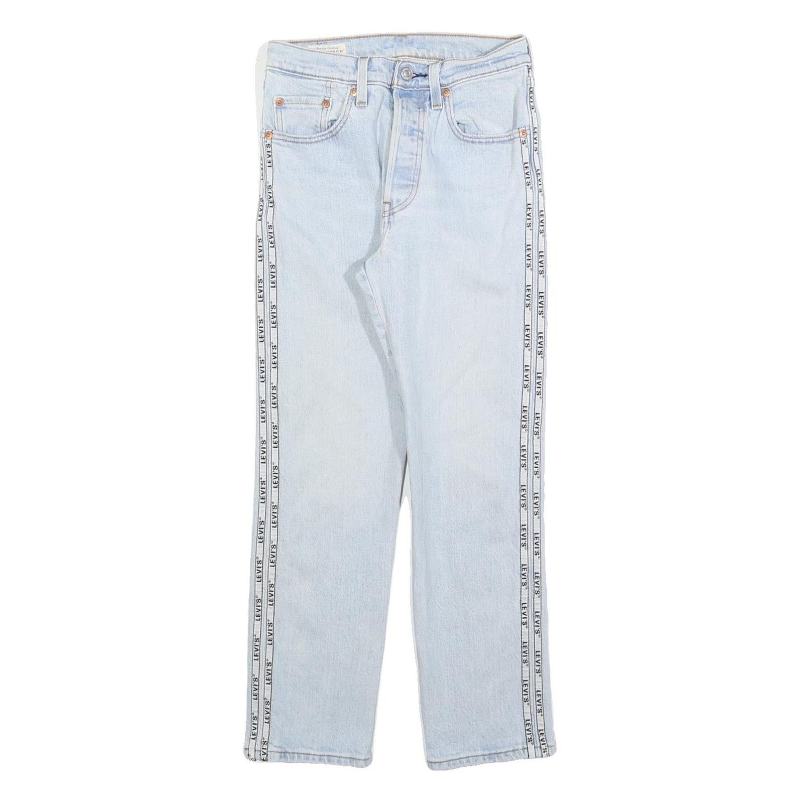 LEVI'S 501 BIG E Womens Jeans Blue Regular Straight Denim Light W24 L26 Cotton