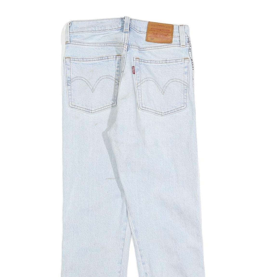 LEVI'S 501 BIG E Womens Jeans Blue Regular Straight Denim Light W24 L26 Cotton