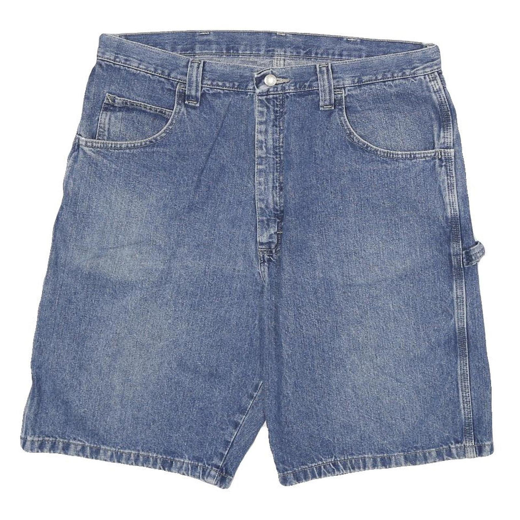 WRANGLER Mens Shorts Blue Denim Casual 2XL W36 Carpenter Style