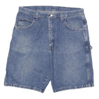 WRANGLER Mens Shorts Blue Denim Casual 2XL W36 Carpenter Style