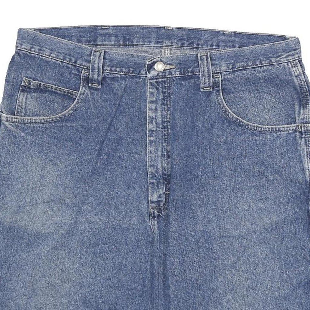 WRANGLER Mens Shorts Blue Denim Casual 2XL W36 Carpenter Style