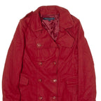 FRENCH CONNECTION Womens Trench Coat Red Wool UK 10