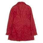 FRENCH CONNECTION Womens Trench Coat Red Wool UK 10
