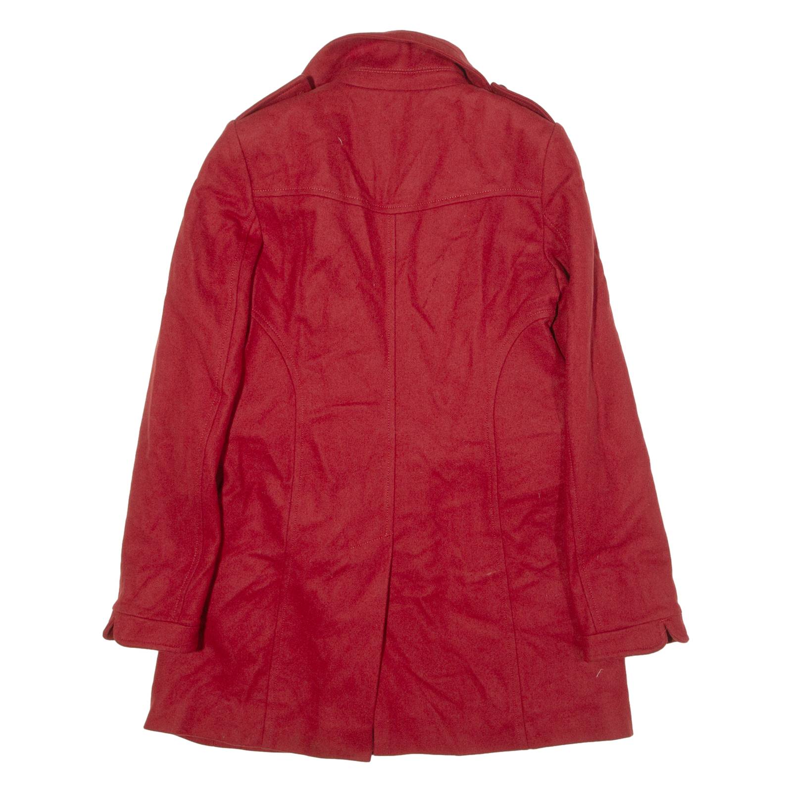 FRENCH CONNECTION Womens Trench Coat Red Wool UK 10