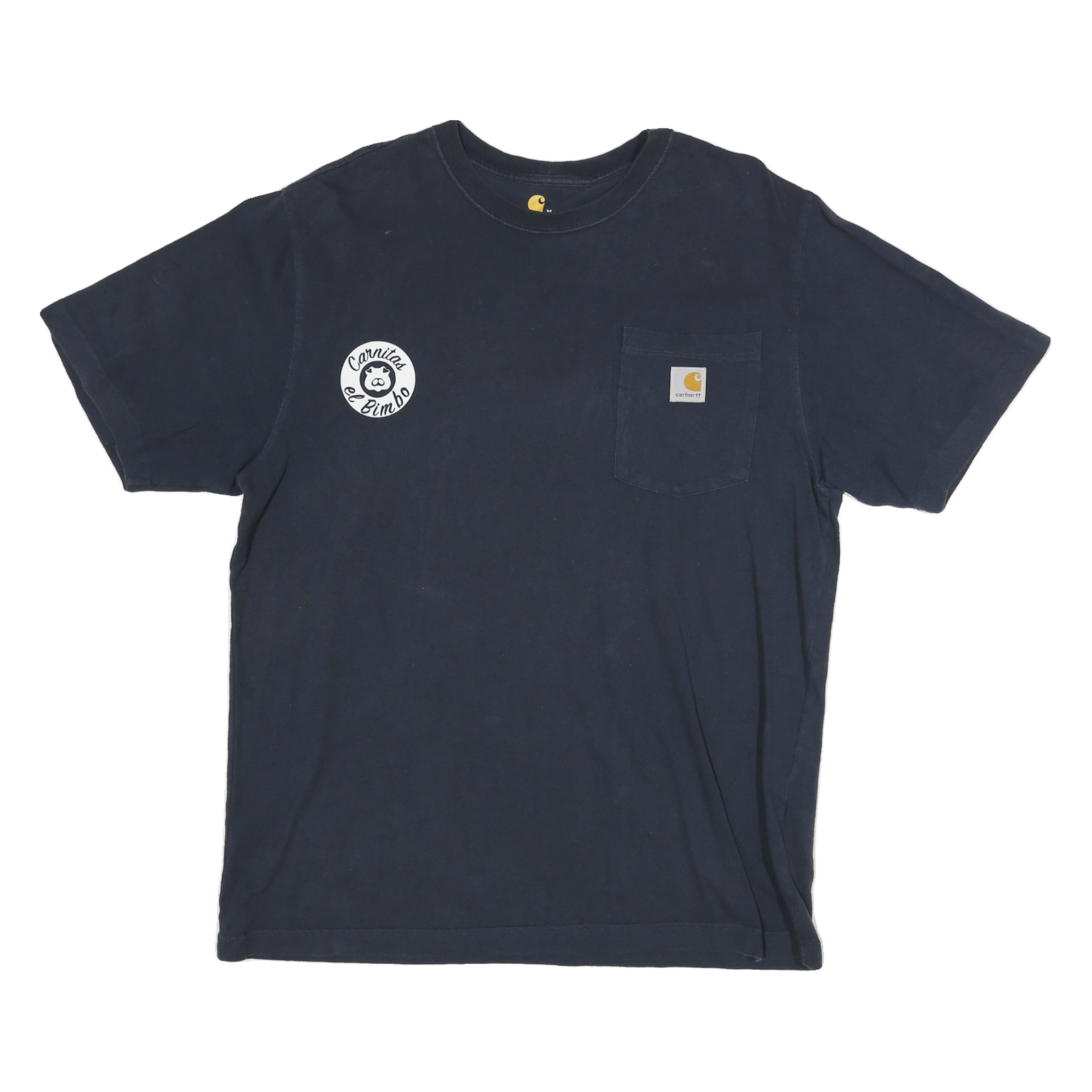 CARHARTT Mens Navy Blue Graphic T-Shirt M Short Sleeve Crew Neck Pocket