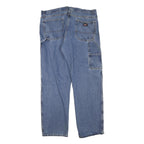 DICKIES Womens Jeans Blue Regular Straight Denim Medium W38 L32 Workwear Style