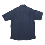 CAPT SCOTT Mens Blue Short Sleeve Casual Shirt M Summer Pocket Button