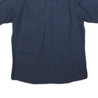 CAPT SCOTT Mens Blue Short Sleeve Casual Shirt M Summer Pocket Button