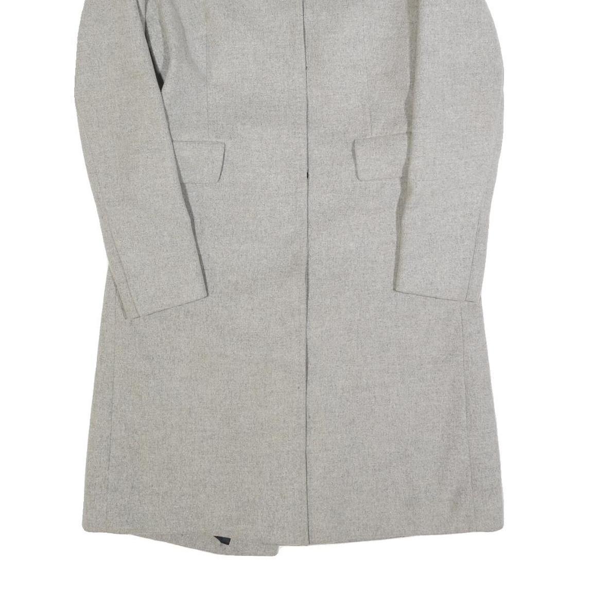 ZARA WOMAN Womens Grey Button Jacket M Plain Classic Tailored Long Sleeve