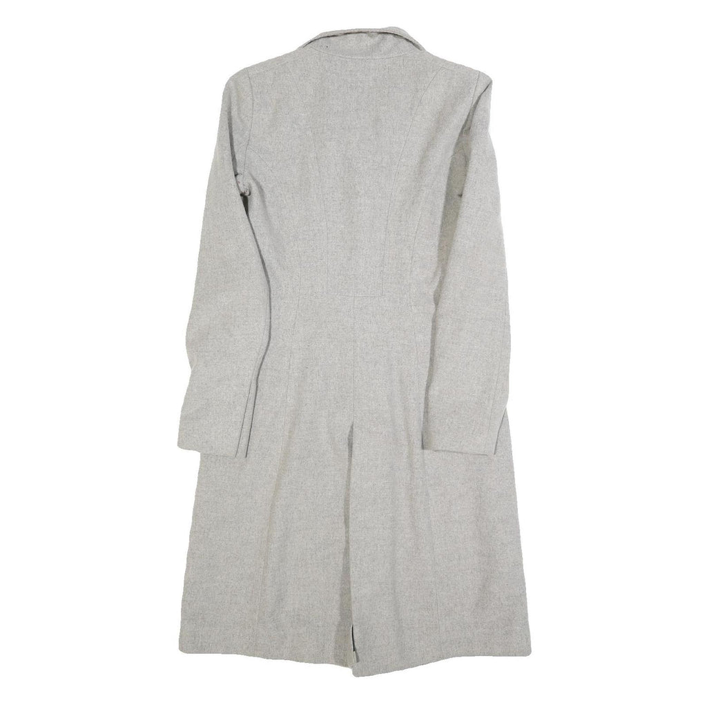 ZARA WOMAN Womens Grey Button Jacket M Plain Classic Tailored Long Sleeve