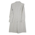 ZARA WOMAN Womens Grey Button Jacket M Plain Classic Tailored Long Sleeve