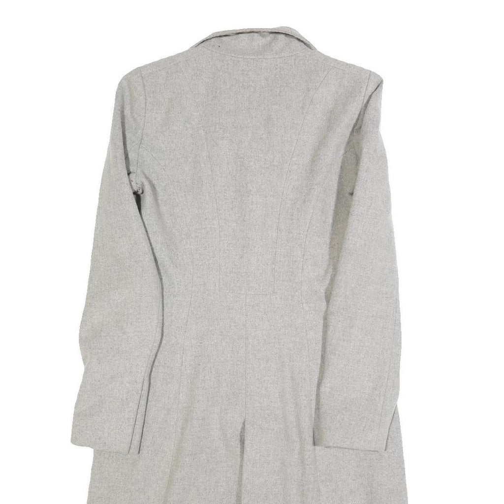 ZARA WOMAN Womens Grey Button Jacket M Plain Classic Tailored Long Sleeve