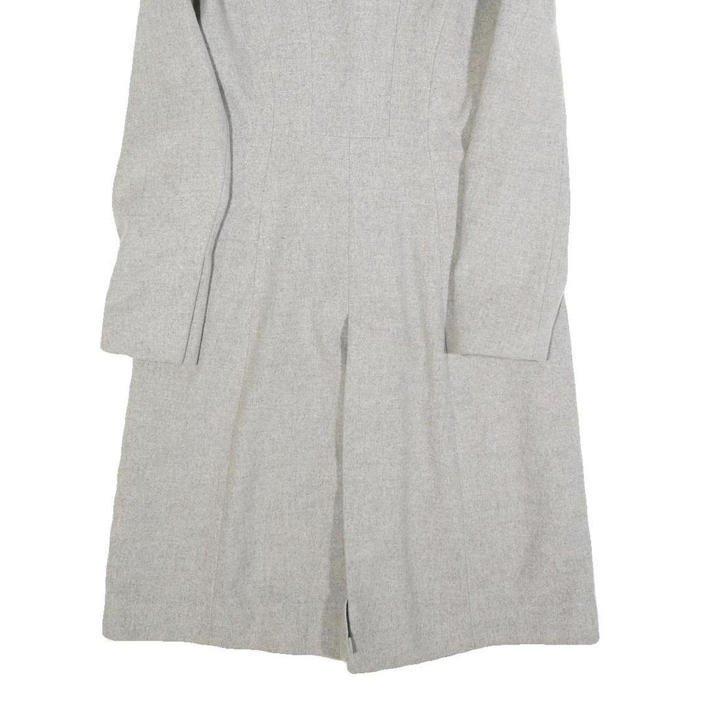 ZARA WOMAN Womens Grey Button Jacket M Plain Classic Tailored Long Sleeve