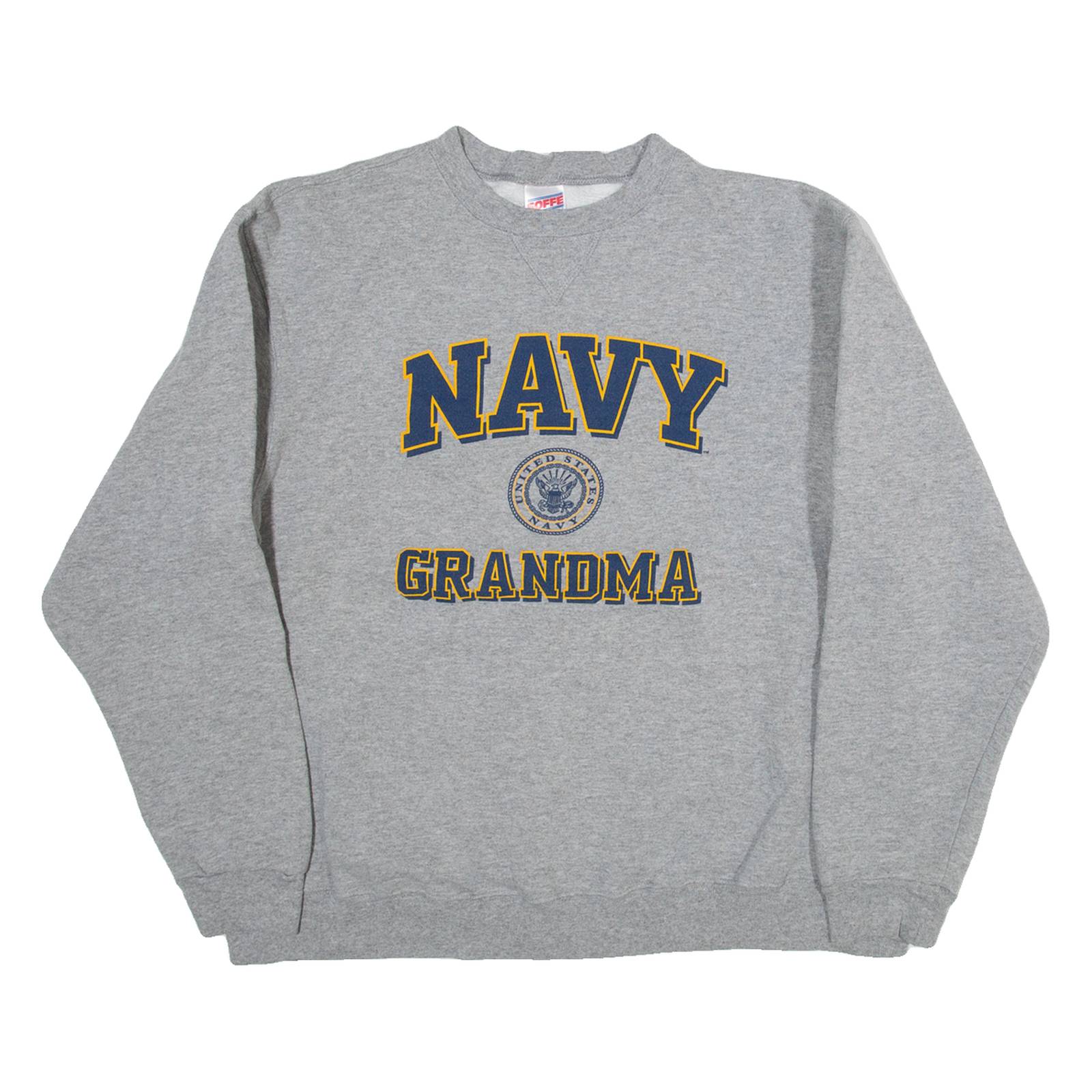 SOFFE Navy Grandma Mens Sweatshirt Grey USA XL