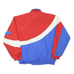 PRO CELEBRTIY Mens Red & Blue Sculpture Motif Zip Polyester Blend Jacket XL